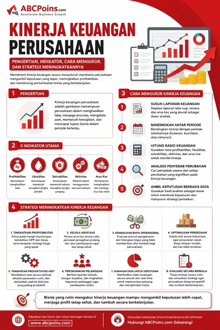 Infografis Kinerja Keuangan perusahaan