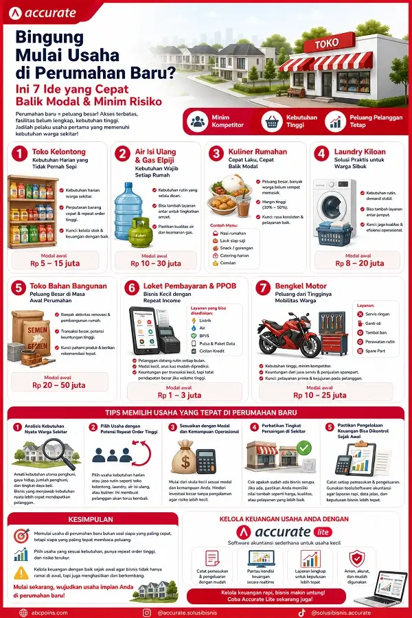Infografis Usaha di Perumahan Baru