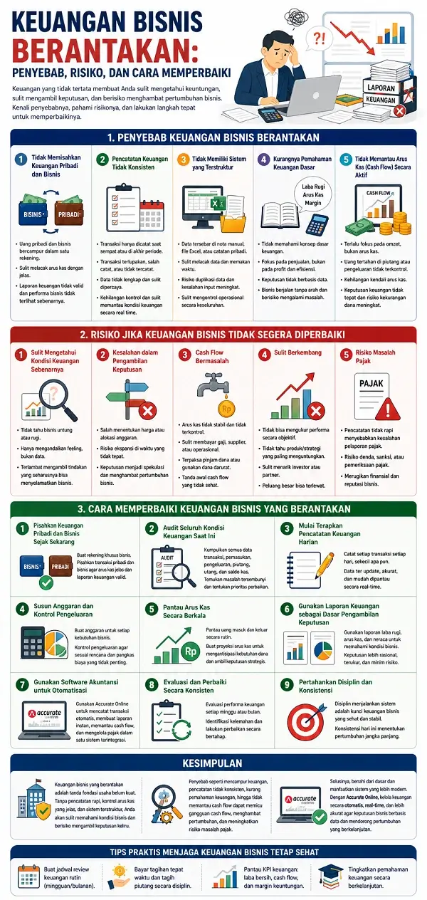 Keuangan Bisnis Berantakan