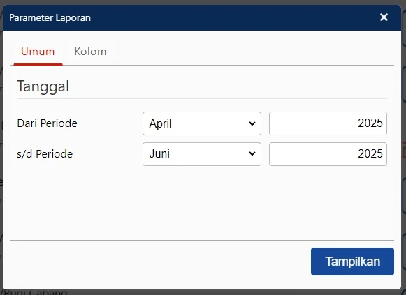 Memilih Periode Bulan