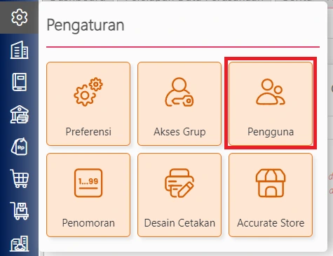 Menu Tambah Pengguna Accurate Online