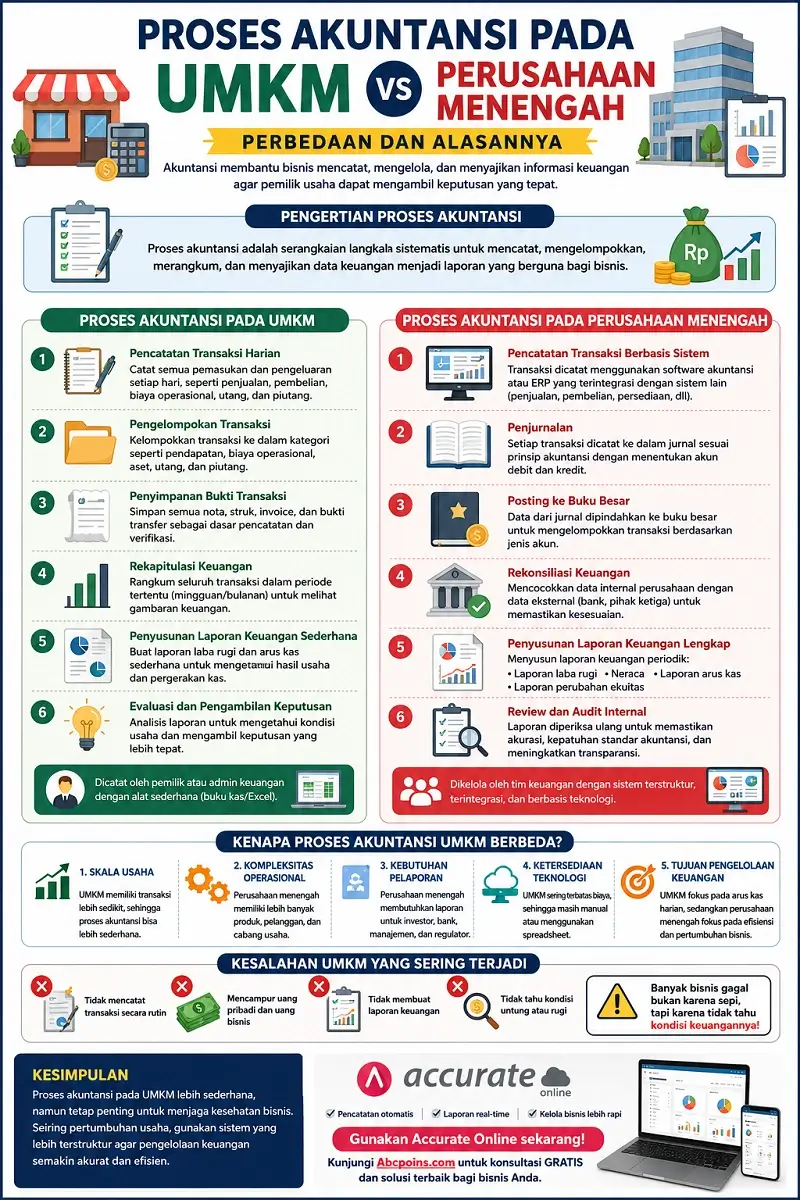 Infografis Proses Akuntansi pada UMKM